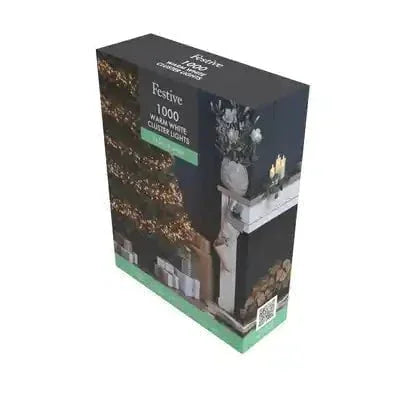Christmas - 1000 Multifunction Cluster Christmas Tree Lights - Warm White - 60487837