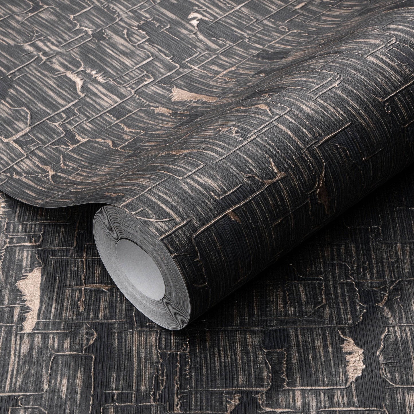 Wallpaper - Erismann Casual Chic Charcoal & Gold Wallpaper 10260-10 - 60011301