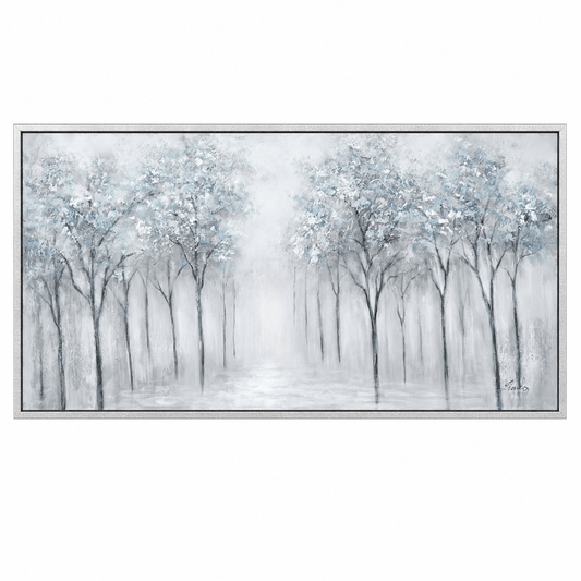 Pictures - 10679 Canvas Painting Silver Frame - 140 x 70cm - 60485768