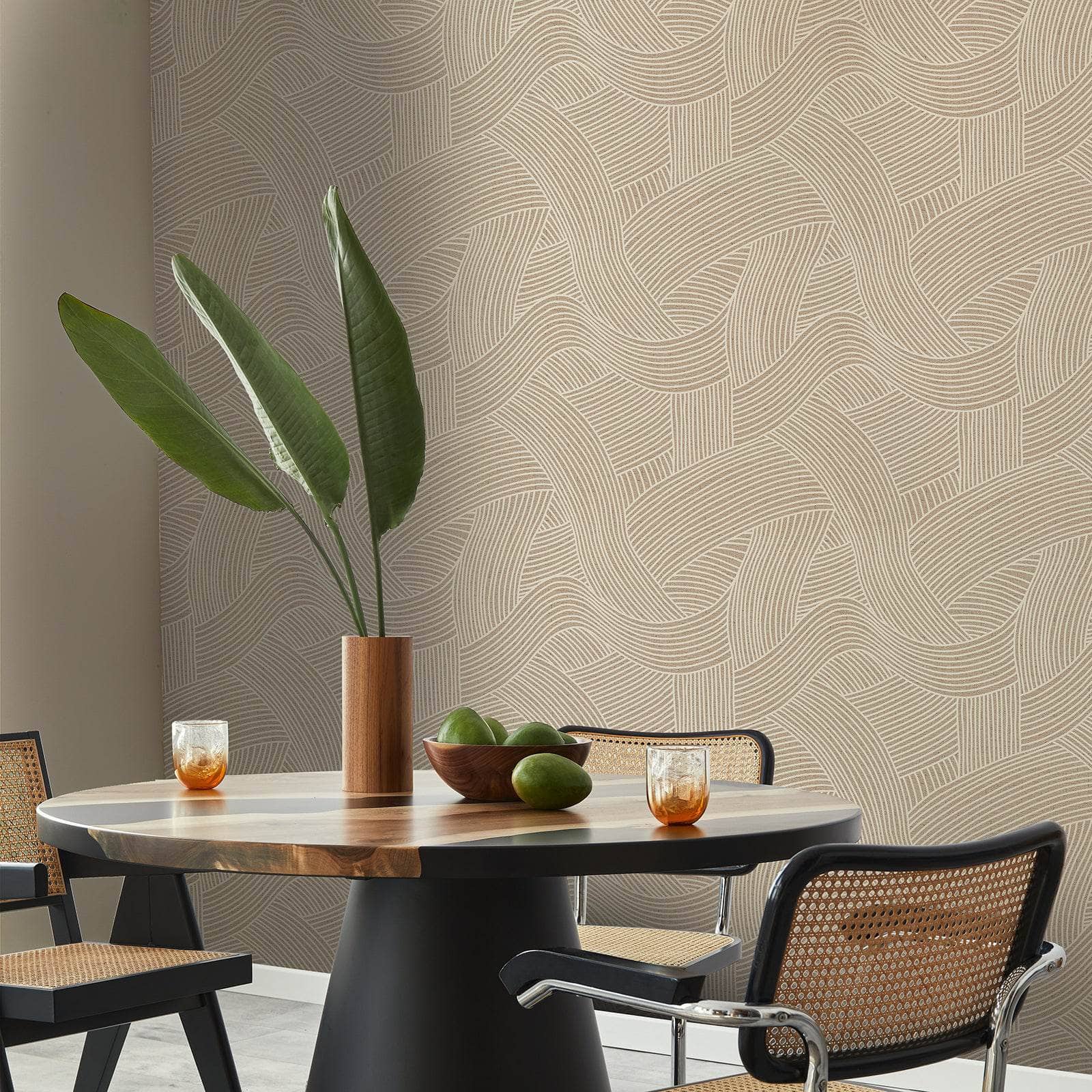 Belgravia Maya Geometric Beige Wallpaper 1726 Taskers Online Store