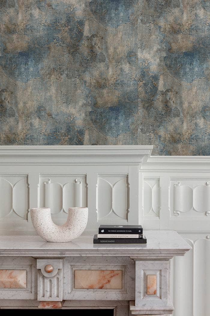 Wallpaper - Grandeco Castello Navy Wallpaper - 191701 - 60007611