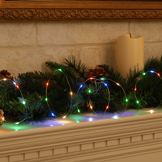 Gardening - 100 LED Silver Wire Lights - Multicoloured - 60008458