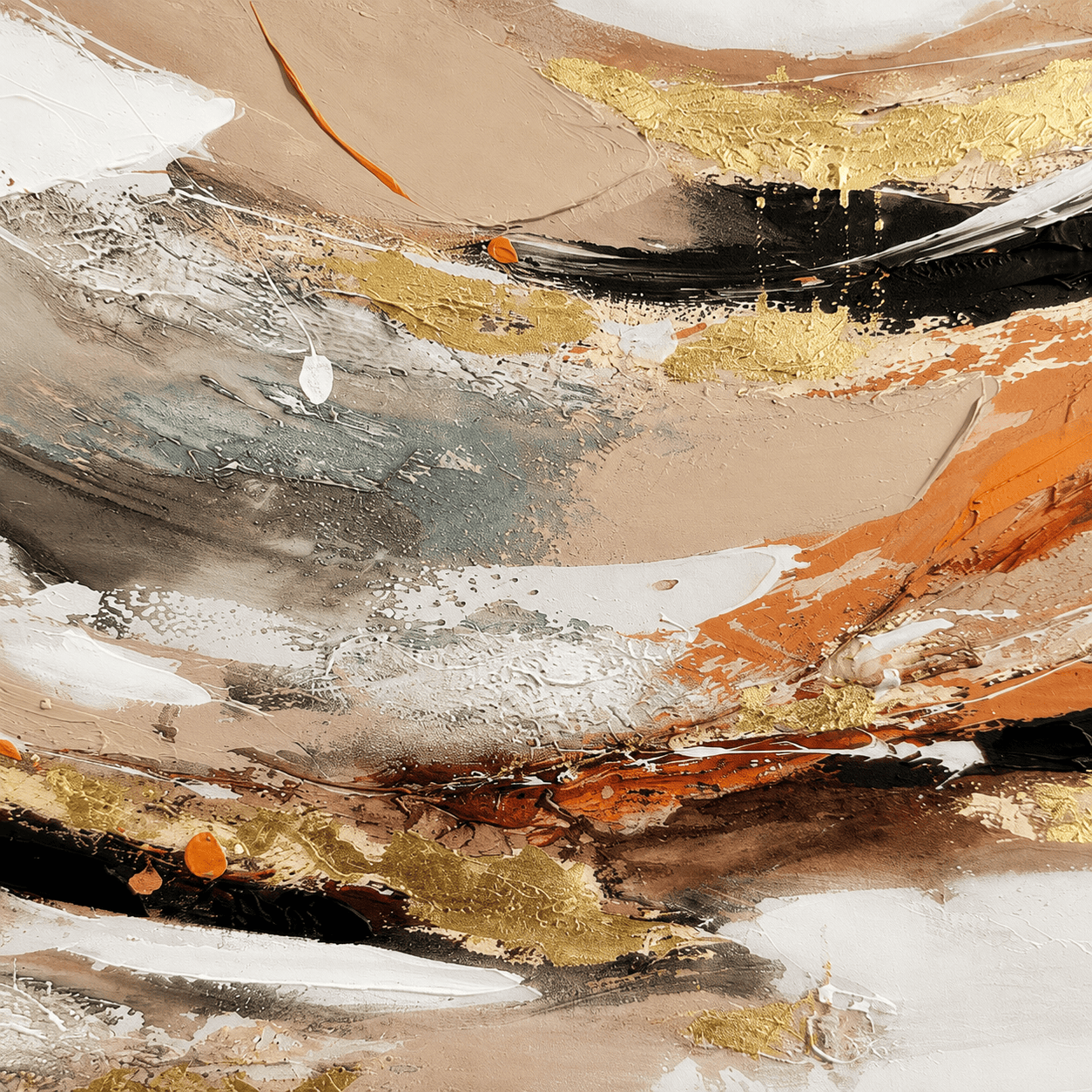 Pictures - 20426 Canvas Painting Champagne Gold Frame - 150 x 75cm - 60485763
