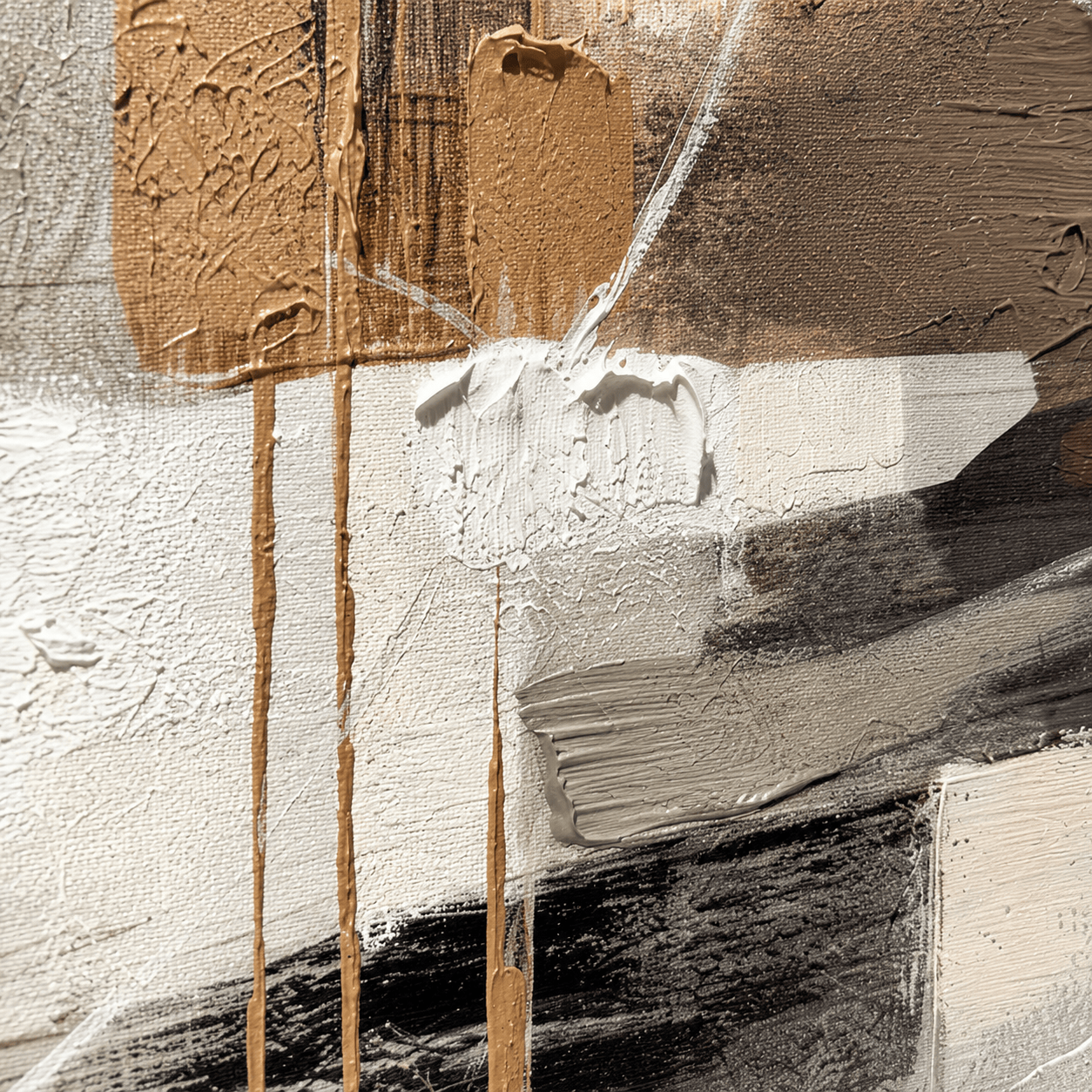 Pictures - 21195 Canvas Painting Silver Frame - 80 x 80cm - 60485782