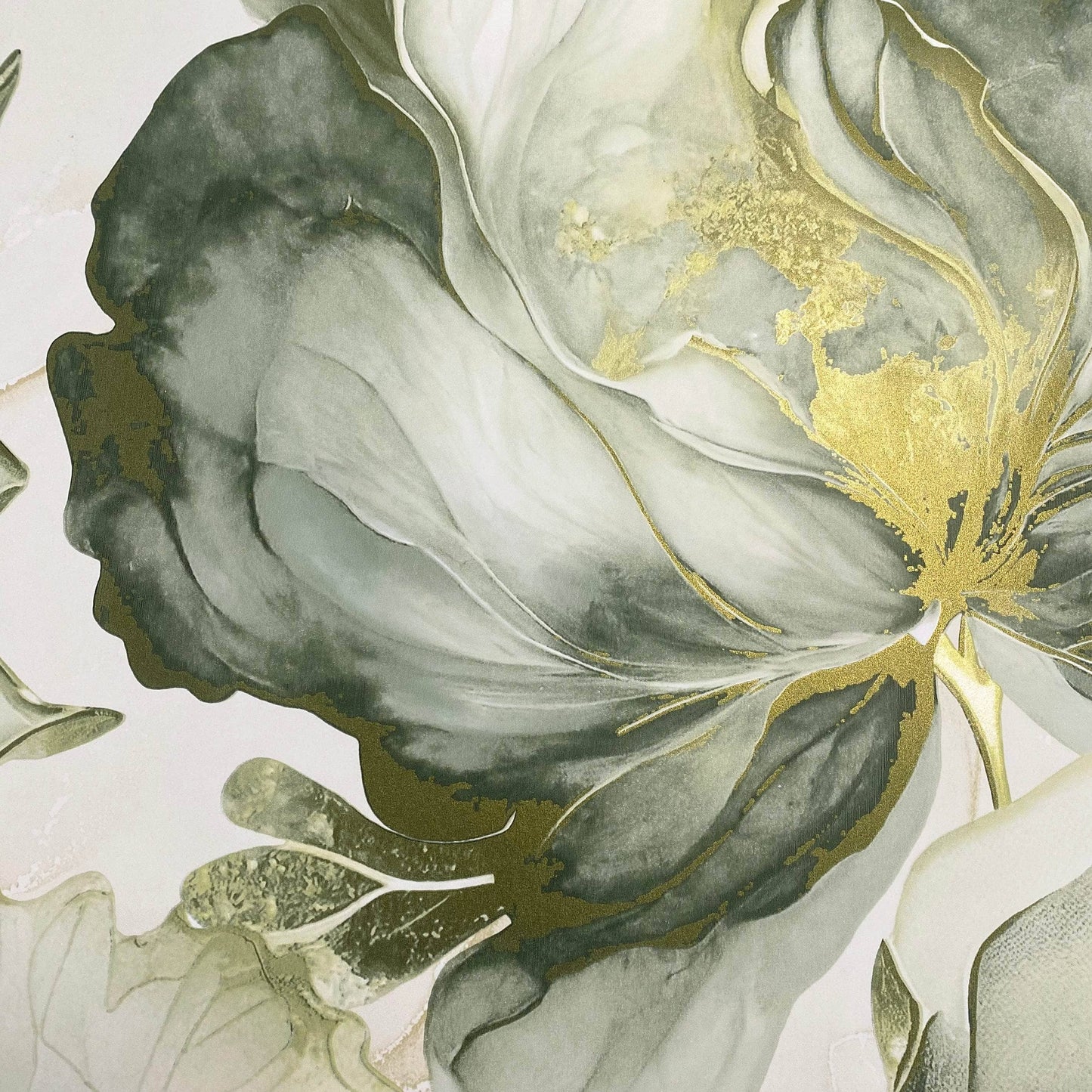 Wallpaper - Muriva Elysian Floral Green & Gold Wallpaper - 212503 - 60011287