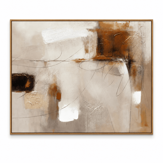 21426 Canvas Painting Brown Frame - 100 x 75cm