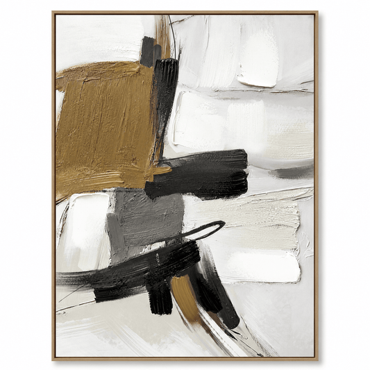 Pictures - 21862 Canvas Painting Oak Frame - 75 x 100cm - 60485788