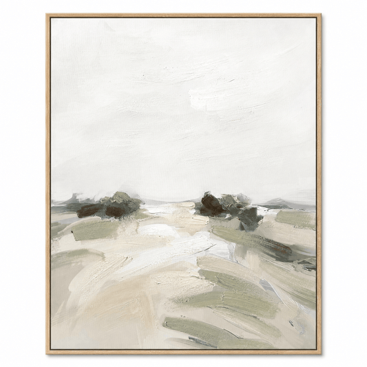 Pictures - 21946 Canvas Painting Light Wood Frame - 75 x 100cm - 60485804