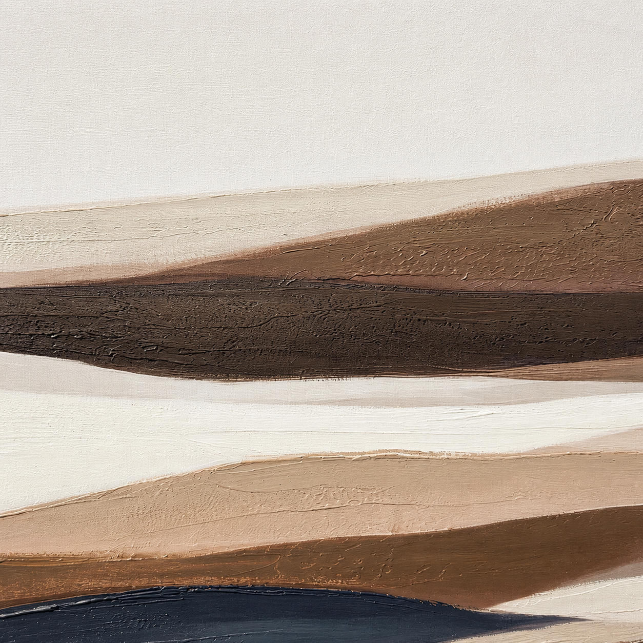 22035 Canvas Painting Brown Frame - 140 x 70cm