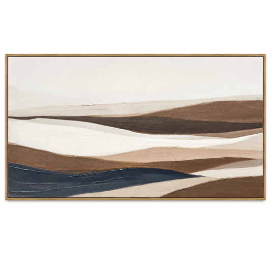 Pictures - 22035 Canvas Painting Brown Frame - 140 x 70cm - 60485799
