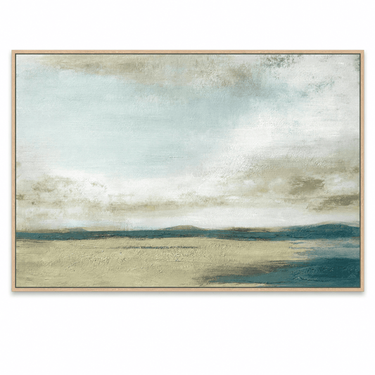 Pictures - 22038 Canvas Painting Light Wood Frame - 120 x 80cm - 60485801