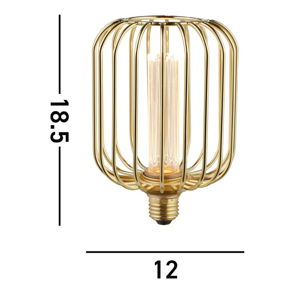 Lights - Drum Cage Lamp - Gold Metal - 60014346