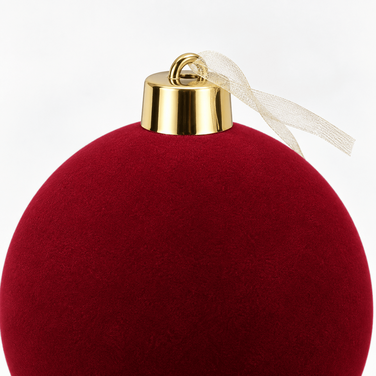 Christmas - Dark Red Velvet Bauble - 20cm - 60486227