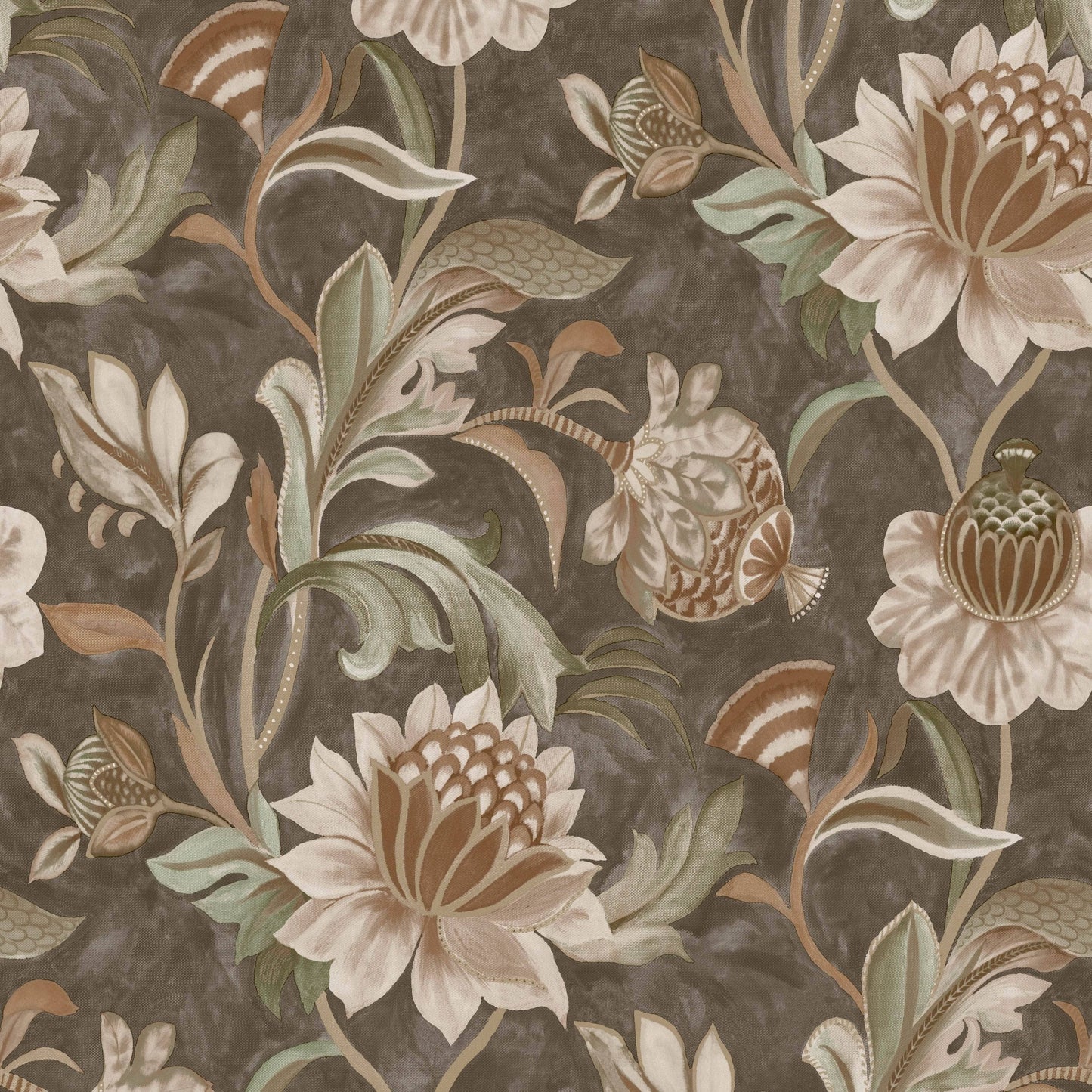 Wallpaper - Holden Cecelia Charcoal Rust Wallpaper 36354 - 60011259