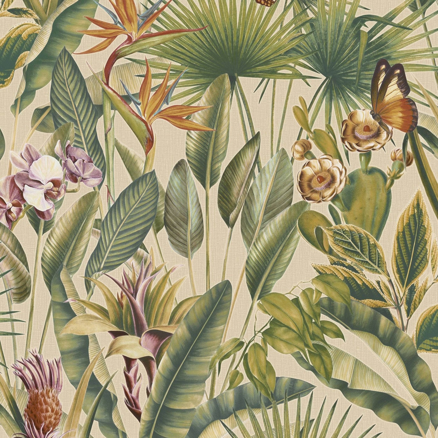 Wallpaper - Rasch Zanzibar Cream Wallpaper - 400020 - 60345248