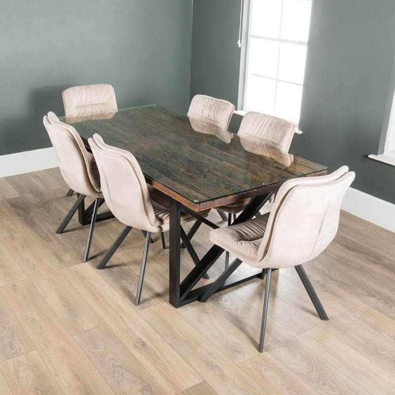 Furniture  -  Bella 180cm Table & 6 Aspen Taupe Chairs  -  60007746