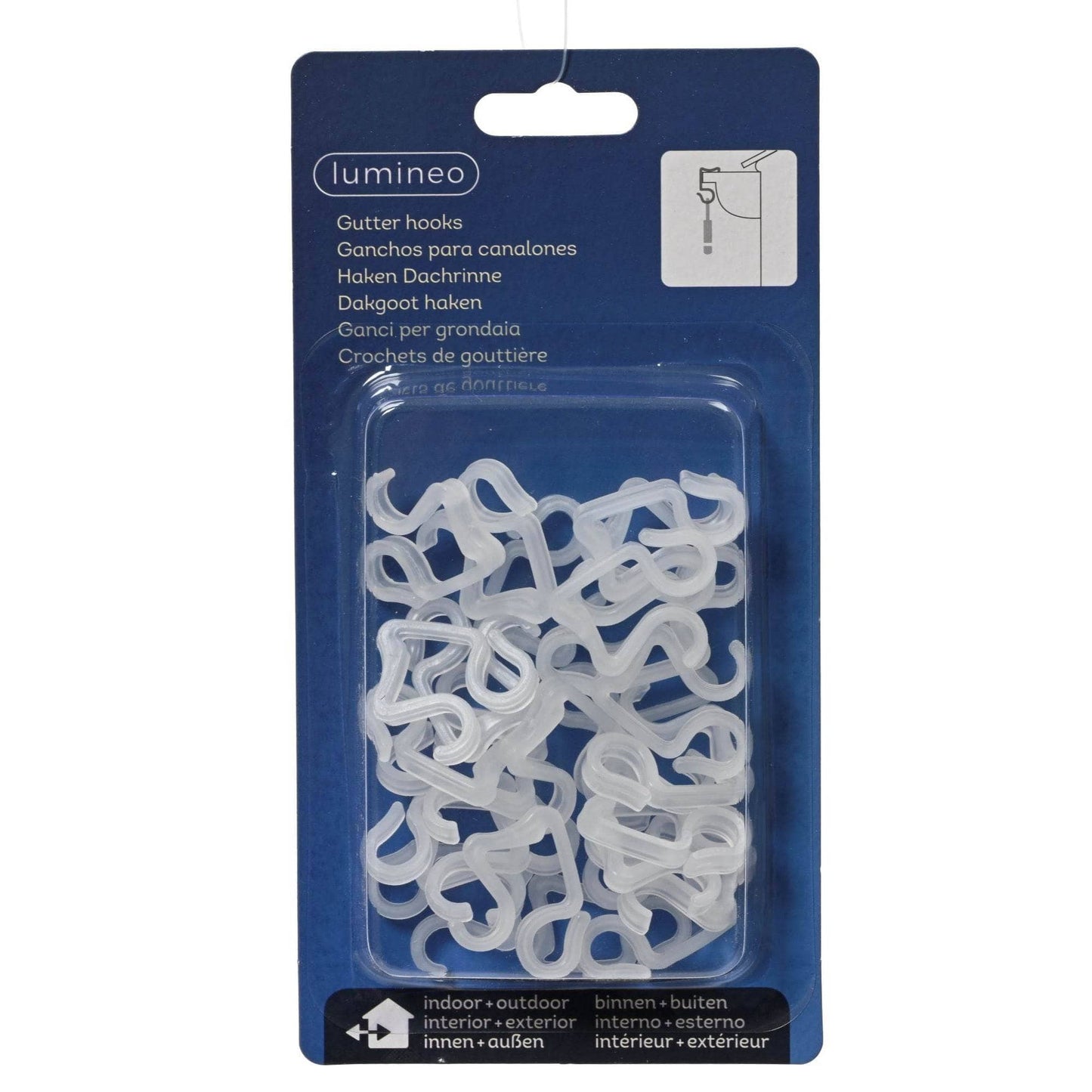 Christmas - White Gutter Hooks - 24 Pack - 60008534