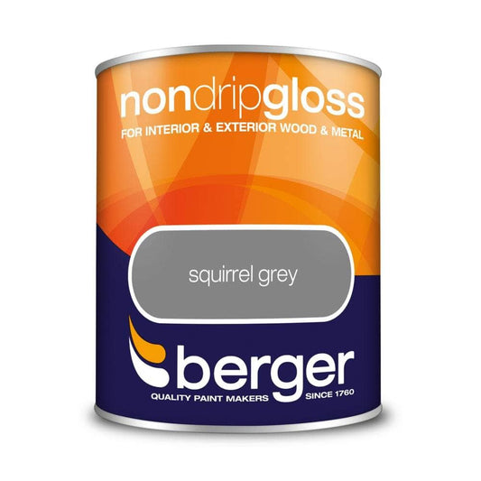 Paint  -  Berger Non Drip Gloss 750ml - Squirrel Grey  -  50090186