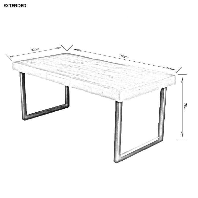 Furniture - Lincoln Rustic Extendable Dining Table - 50128897