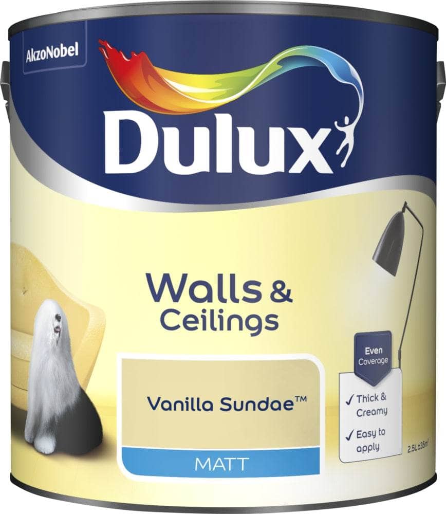 - Dulux Matt Emulsion 2.5L - Vanilla Sundae - 50141607