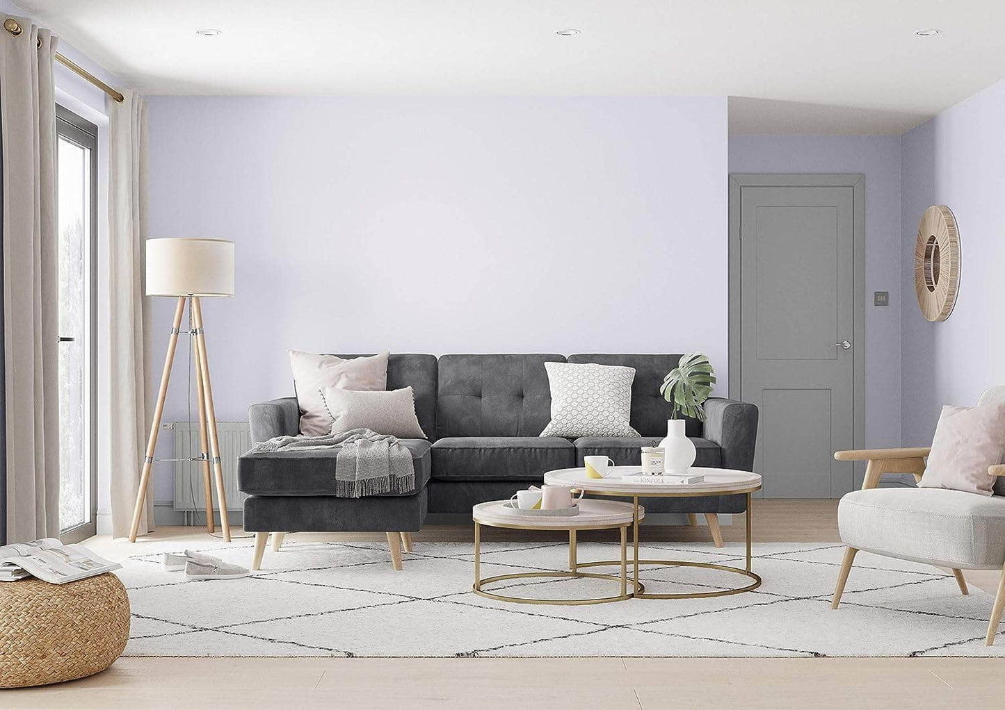 Paint - Dulux Easycare Matt Emulsion 2.5L - Violet White - 50141830