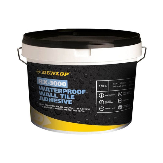DIY  -  Dunlop Waterproof Wall Tile Adhesive 15kg  -  50146029