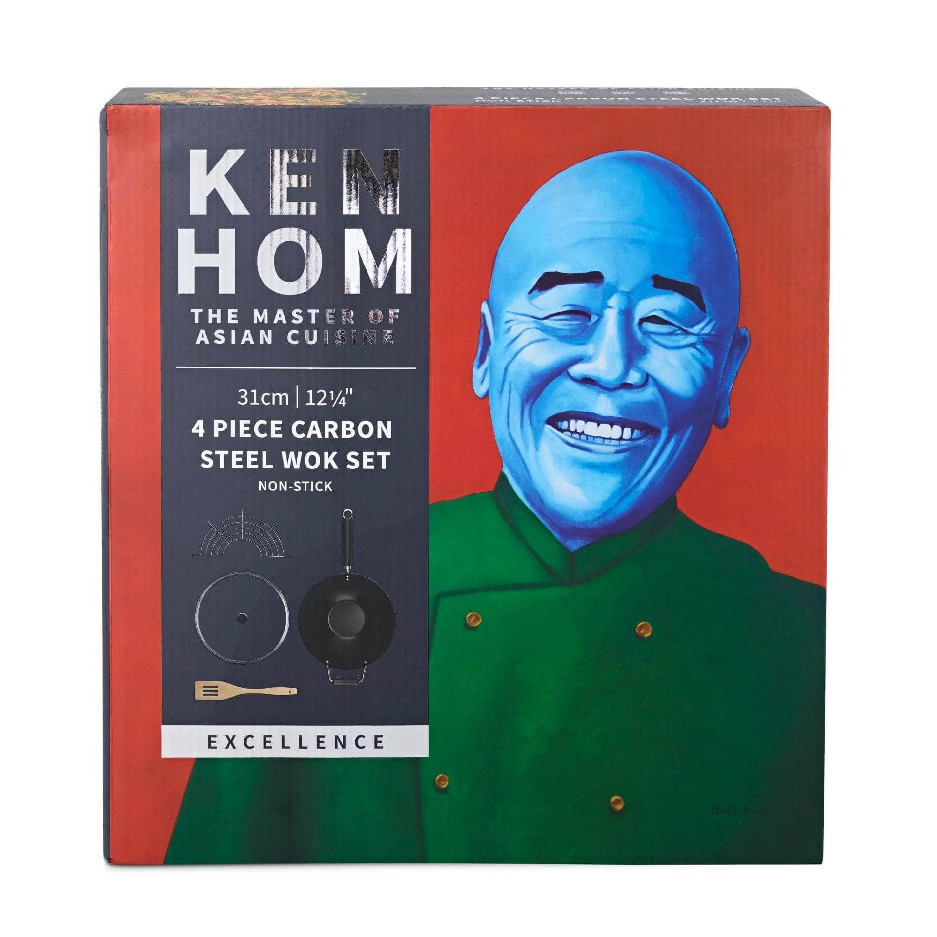 Kitchenware  -  Kenhom 31Cm Ns Cs Excellence Wok Set  -  50148627