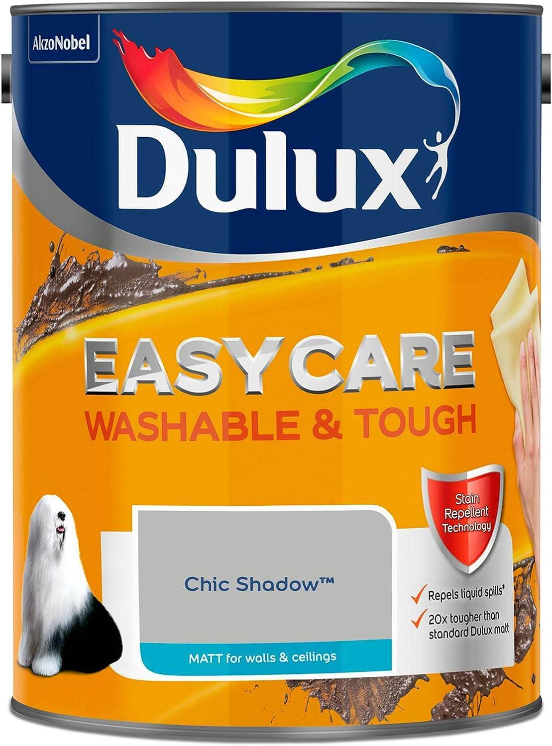 Paint - Dulux Easycare Bathroom 5L - Chic Shadow - 50148658