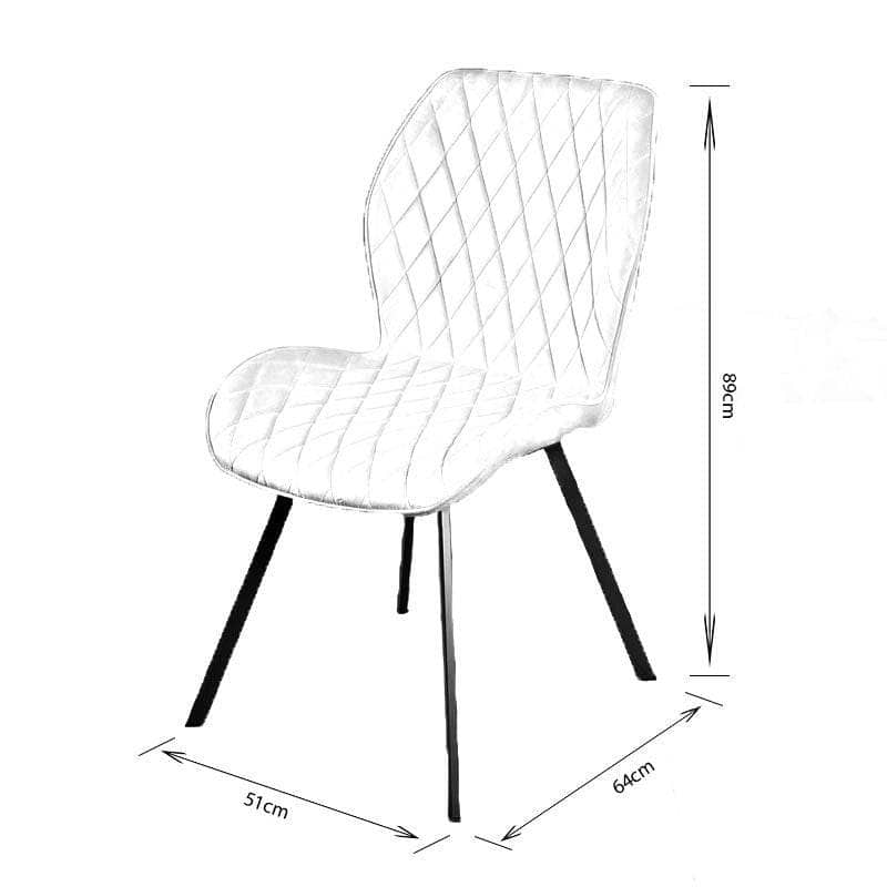 Furniture  -  Vancouver Silver Velvet Dining Chair  -  50155282