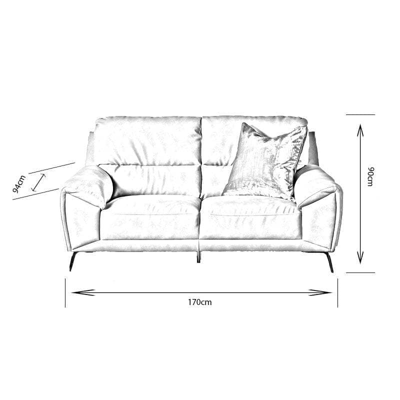 Furniture  -  Lyon Silver 2 Seater Sofa  -  60001373