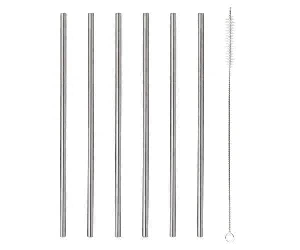 Kitchenware  -  Stainless Steel Drinking Straws 6 Pack  -  60001527