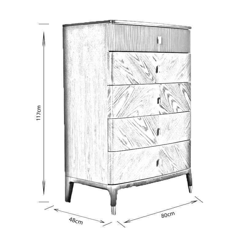Furniture  -  Valdez Tall Chest of Drawers  -  60003603