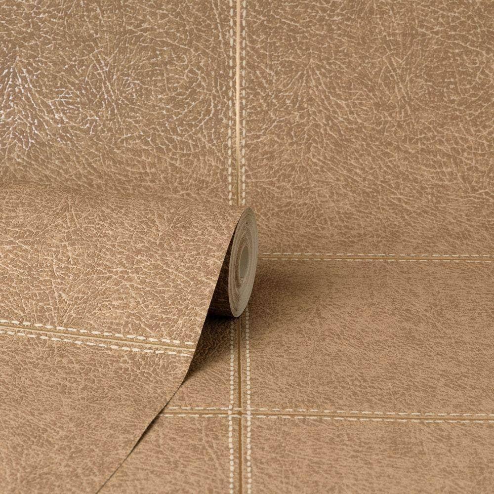 Wallpaper - Camden Stitch Tan Wallpaper FD42991 - 60003861