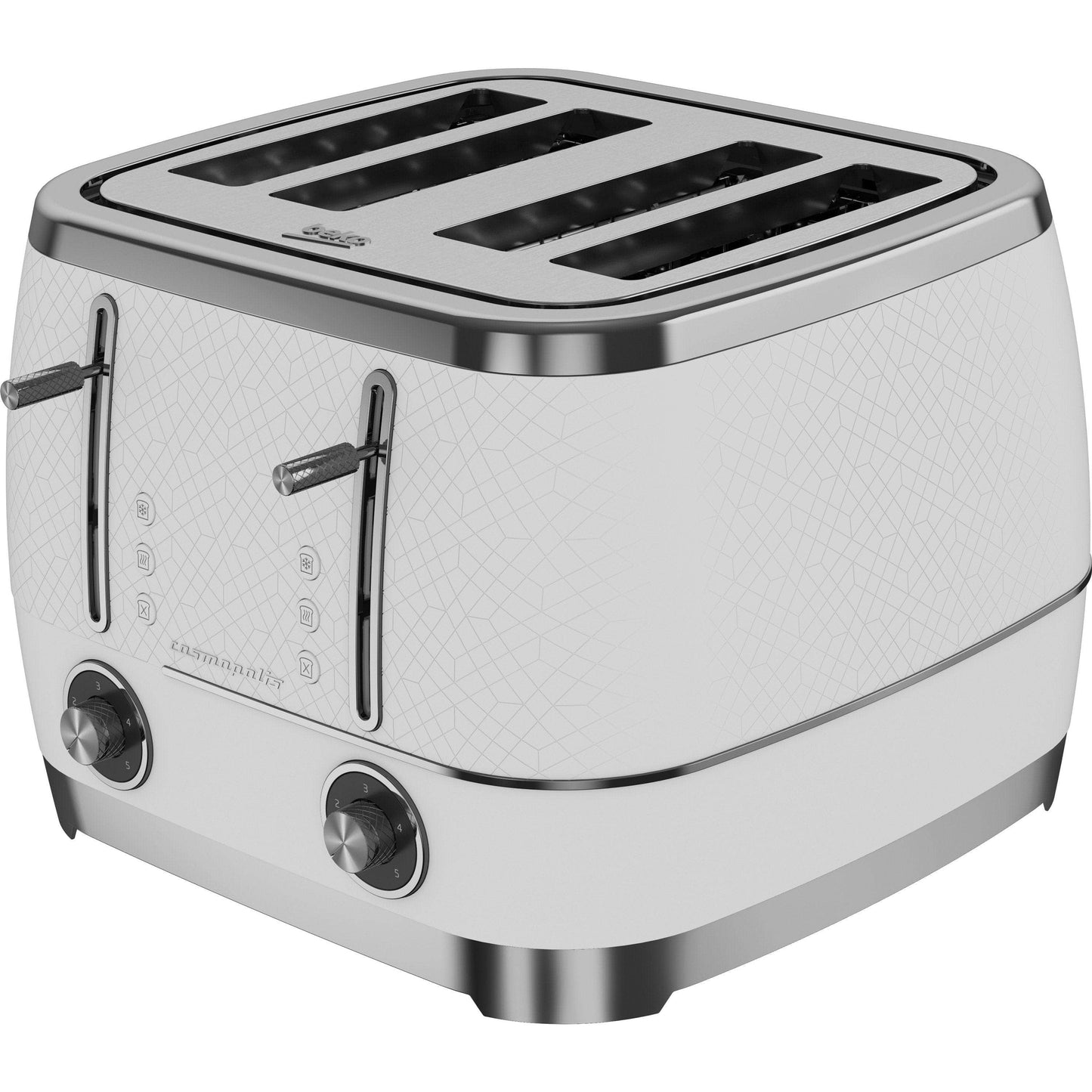Kitchenware  -  Beko 4 Slice Toaster - White & Chrome  -  60005232