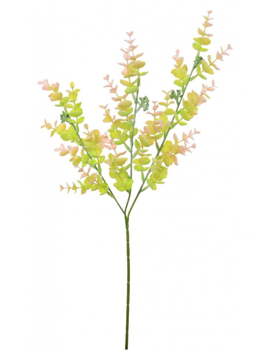 Homeware - Artificial Seeded Eucalyptus Stem - Pink & Green - 60005673