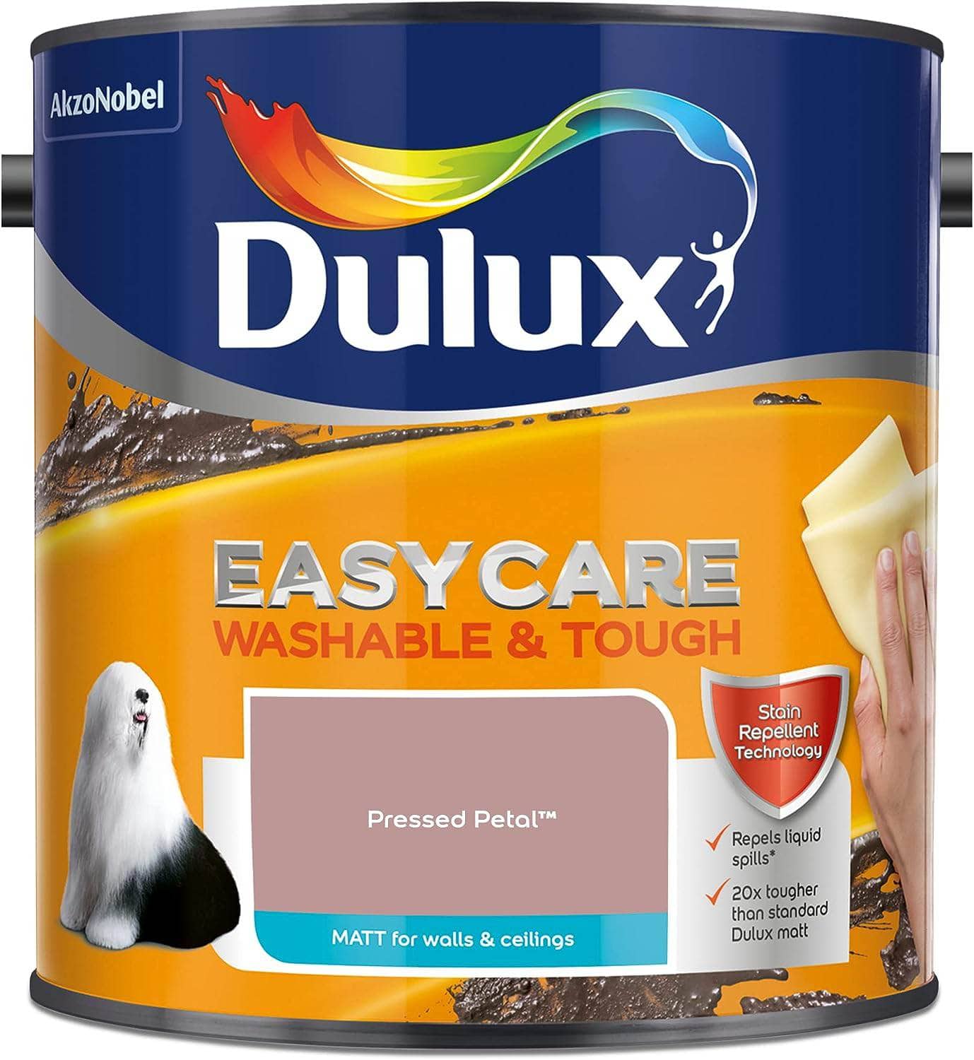 Paint - Dulux Easy Care Matt Emulsion 2.5L - Pressed Petal - 60005863