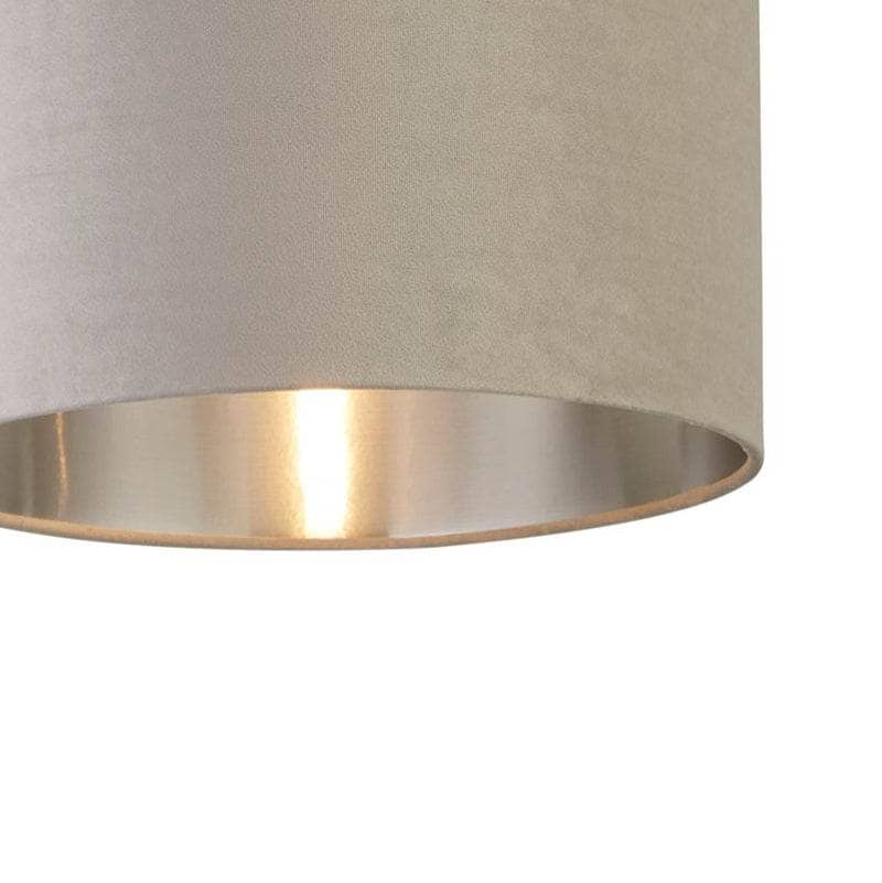 Lights - Forli Light Grey Velvet Light Shade - 38cm - 60006154