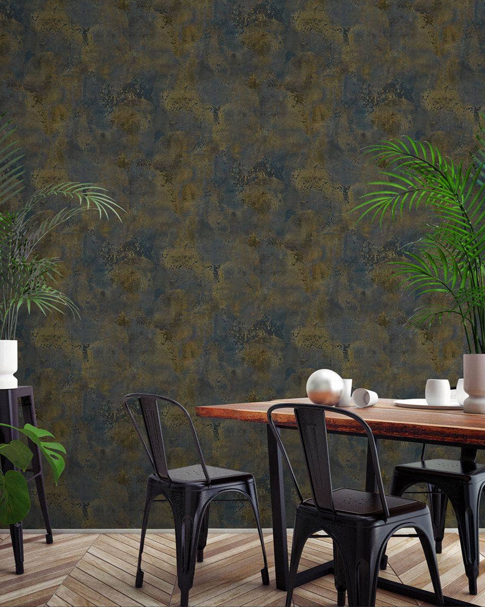 Wallpaper - Grandeco Galvanised Navy Wallpaper - 186402 - 60007609