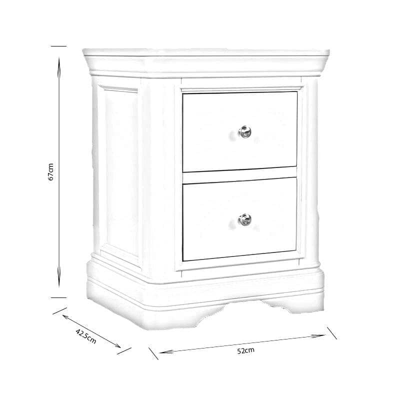 Furniture - Victoria Bedside Table - Taupe - 60007786