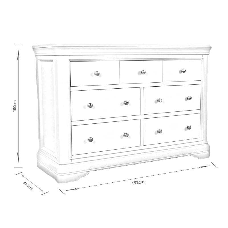 Furniture - Victoria 7 Drawer Chest - Taupe - 60007788