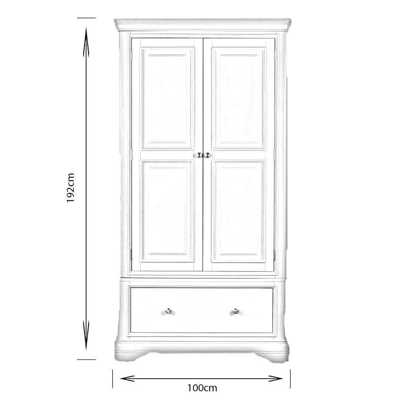 Furniture - Victoria 2 Door Wardrobe - Taupe - 60007789