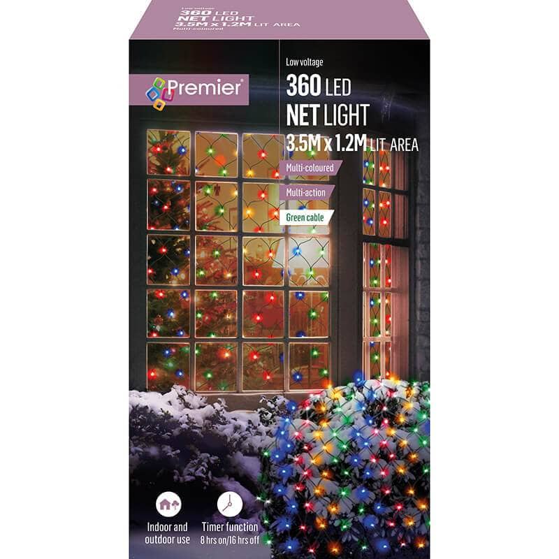 360 MultiColoured LED Christmas Net Lights Taskers Online Store