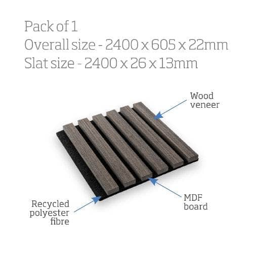  -  Acoustic Wall Panel - Smoked Oak  -  60010305
