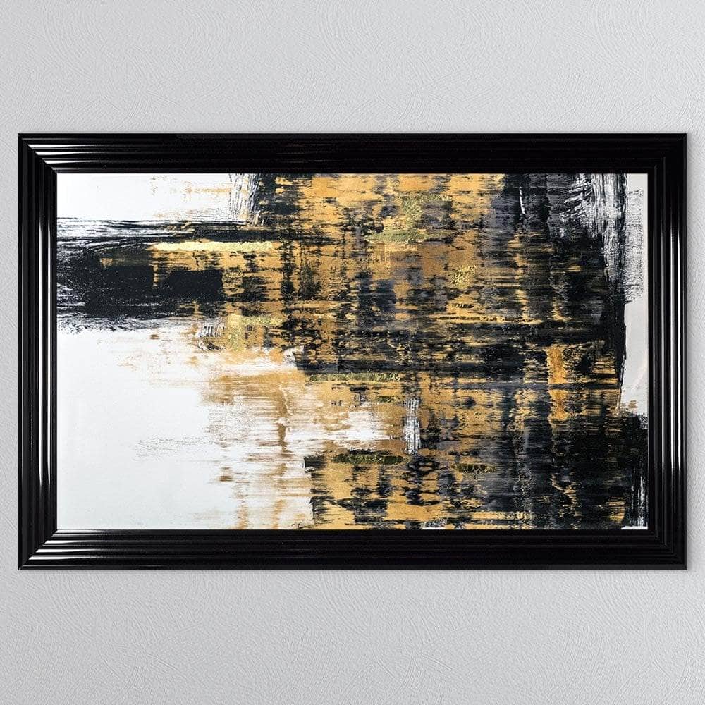 Pictures - Black & Gold Abstract Framed Picture 2 - 60010915