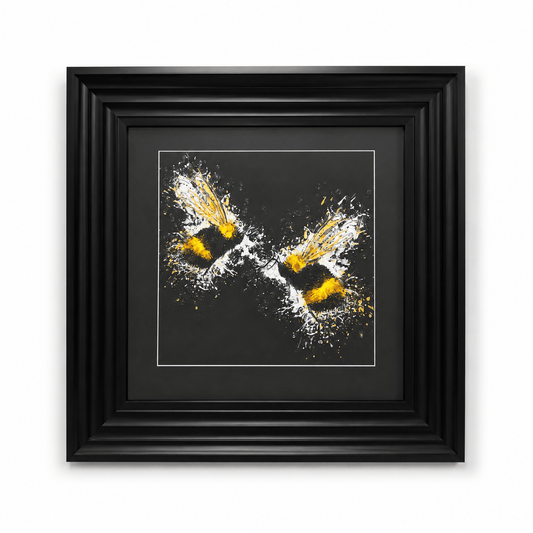 Pictures - 60010924 Bee Love Painting Black - 55 x 55cm - 60010924
