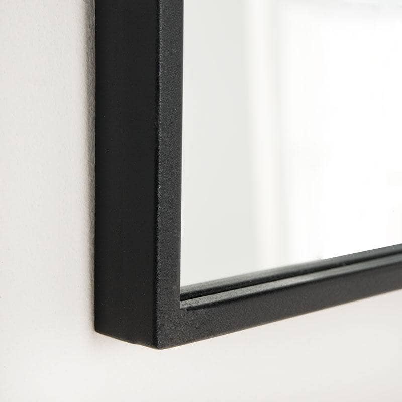 Mirrors - Black Arch Top Window Mirror 80x120cm - 60010951