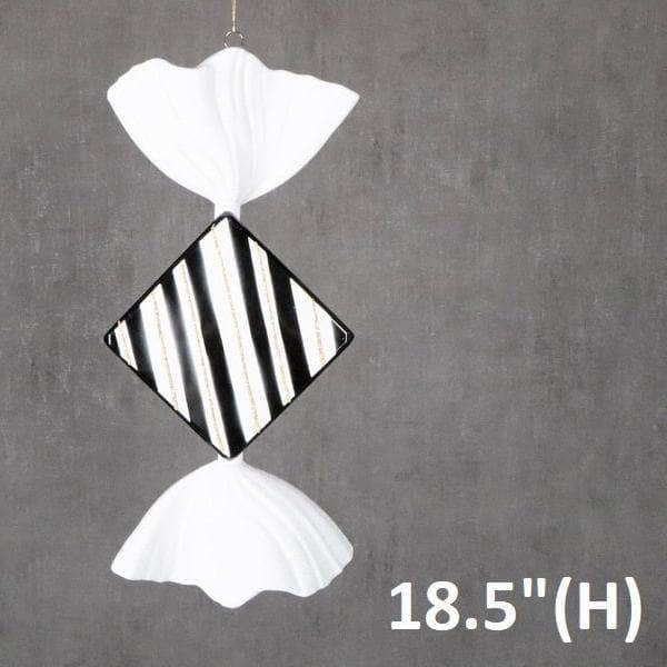 Christmas - Black & White Diamond Candy Christmas Decoration - 45cm - 60011103