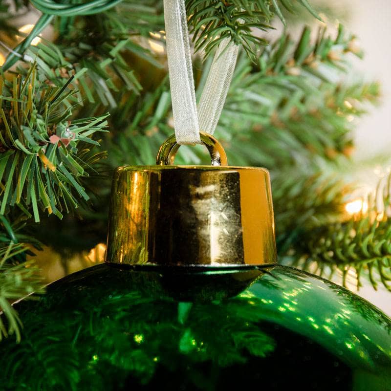 Christmas - Green Shiny Large Bauble - 20cm - 60011125