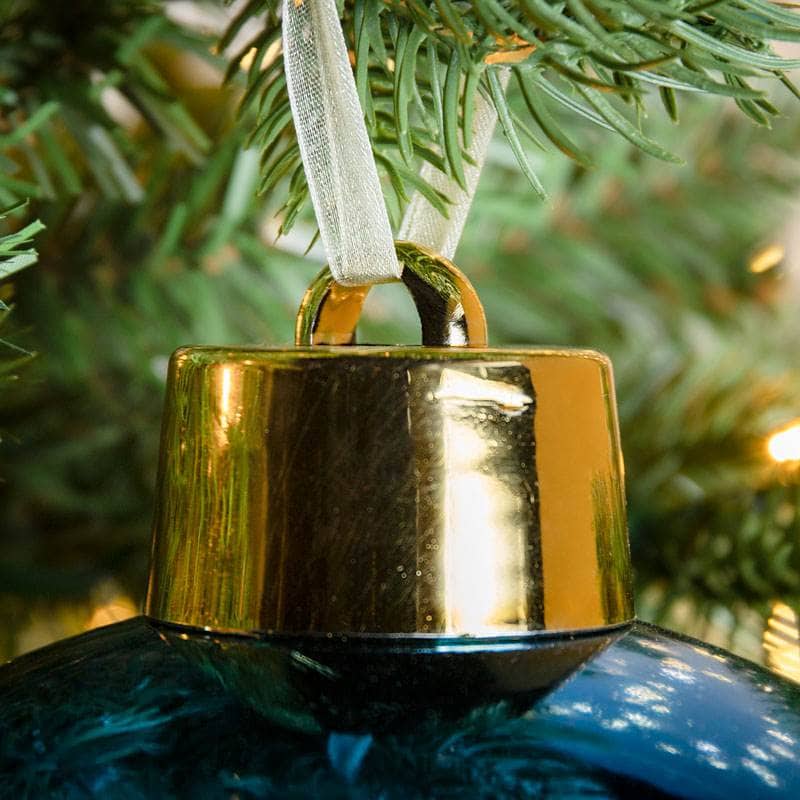Christmas - Blue Shiny Large Bauble - 20cm - 60011126