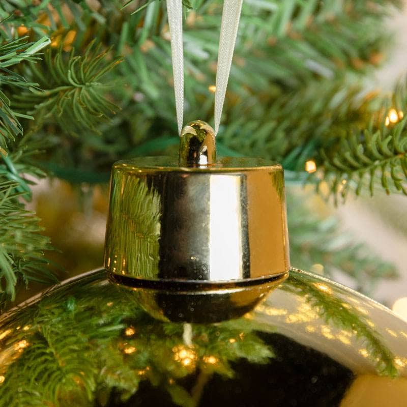 Christmas - Champagne Shiny Large Bauble - 20cm - 60011127
